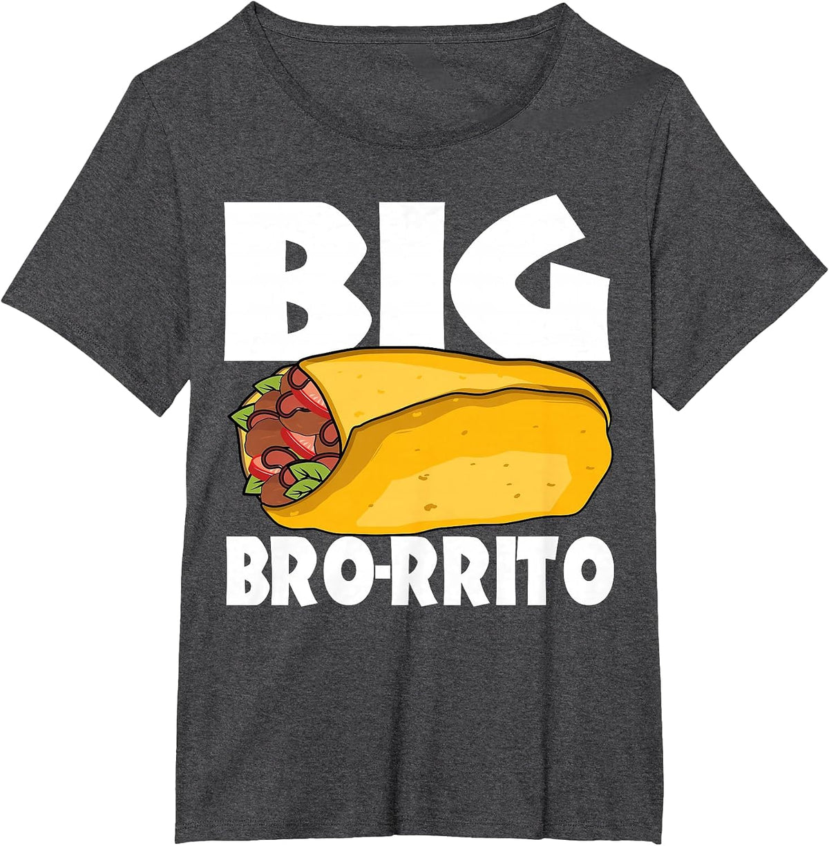 Big Burrito Mexican Food Cinco de Mayo T-Shirt - Dark Heather Grey