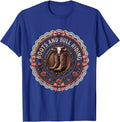 Boots and Bull Riding Rodeo Graphic Design T-Shirt - Royal Blue