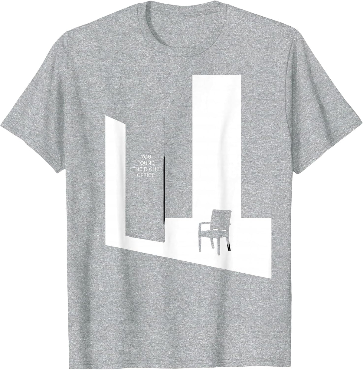 Men's You Found The Right Office Funny School Counselor Back T-Shirt - Heather Grey