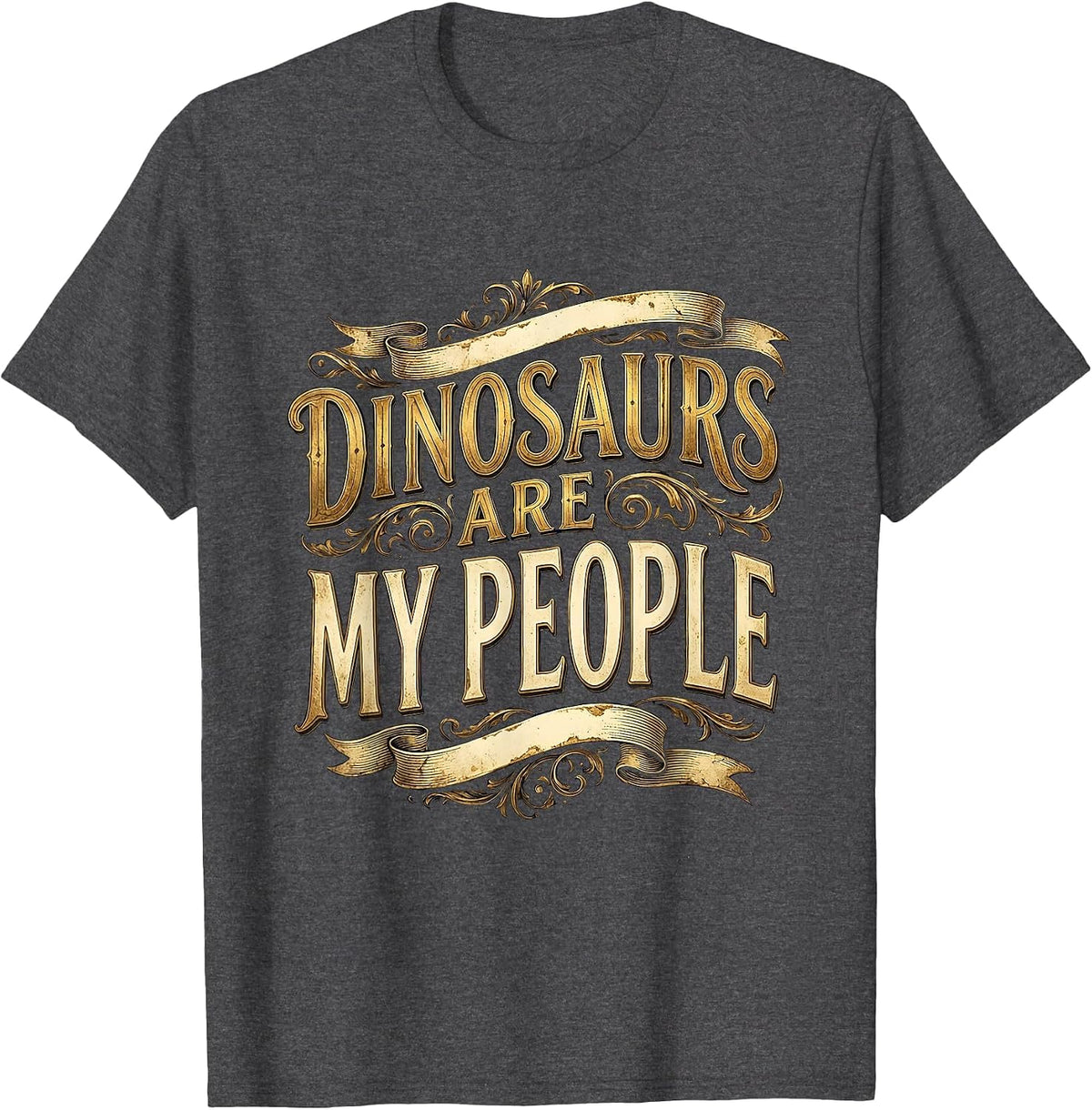 Dinosaurs Are My People Boys Dino Lover Design T-Shirt - Dark Heather Grey