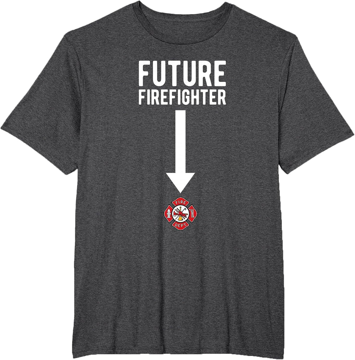 Future Firefighter Family Pregnant T-Shirt - Dark Heather Grey