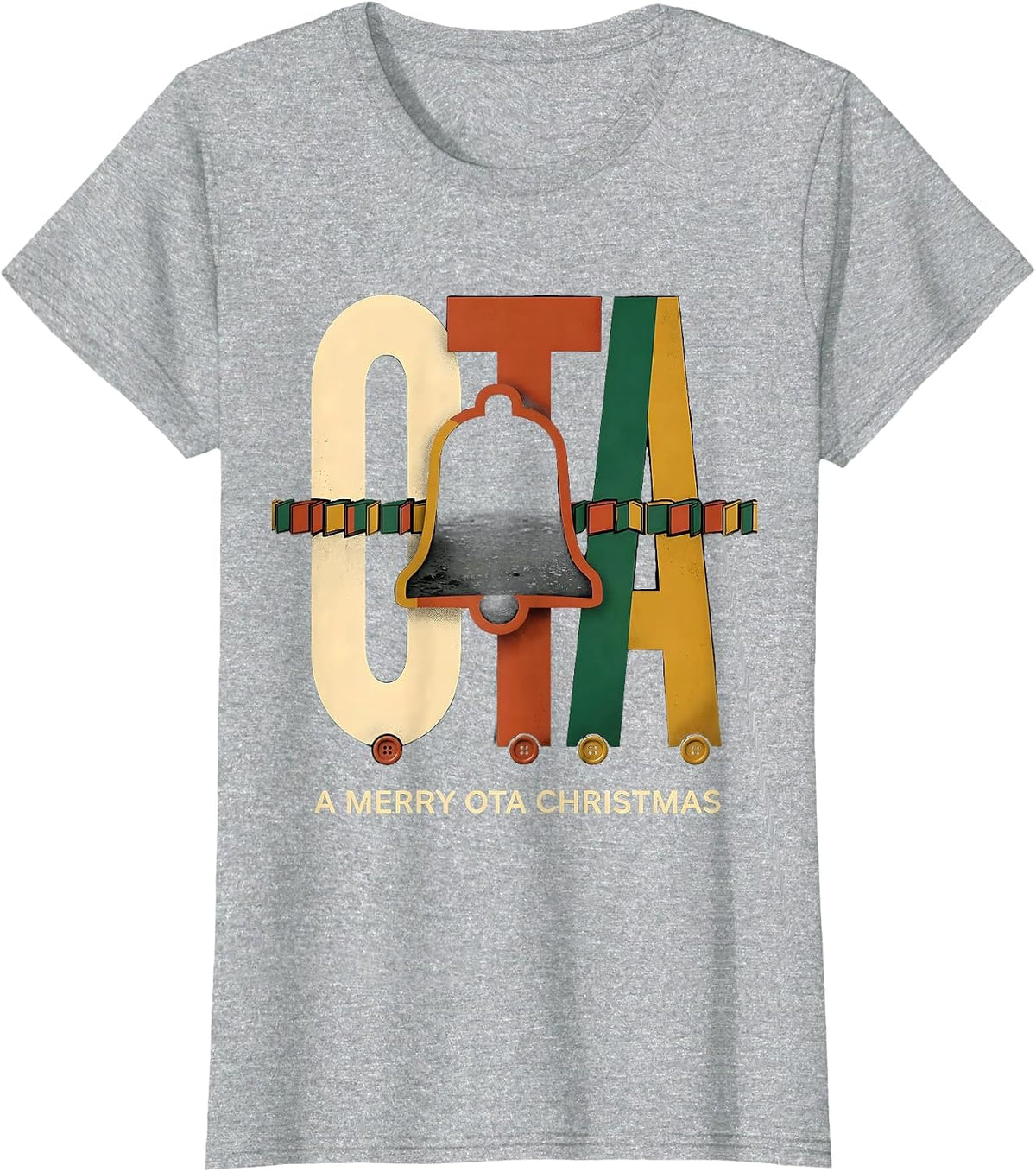 A Merry OTA Christmas Funny Occupational Therapy OT Squad T-Shirt - Heather Grey