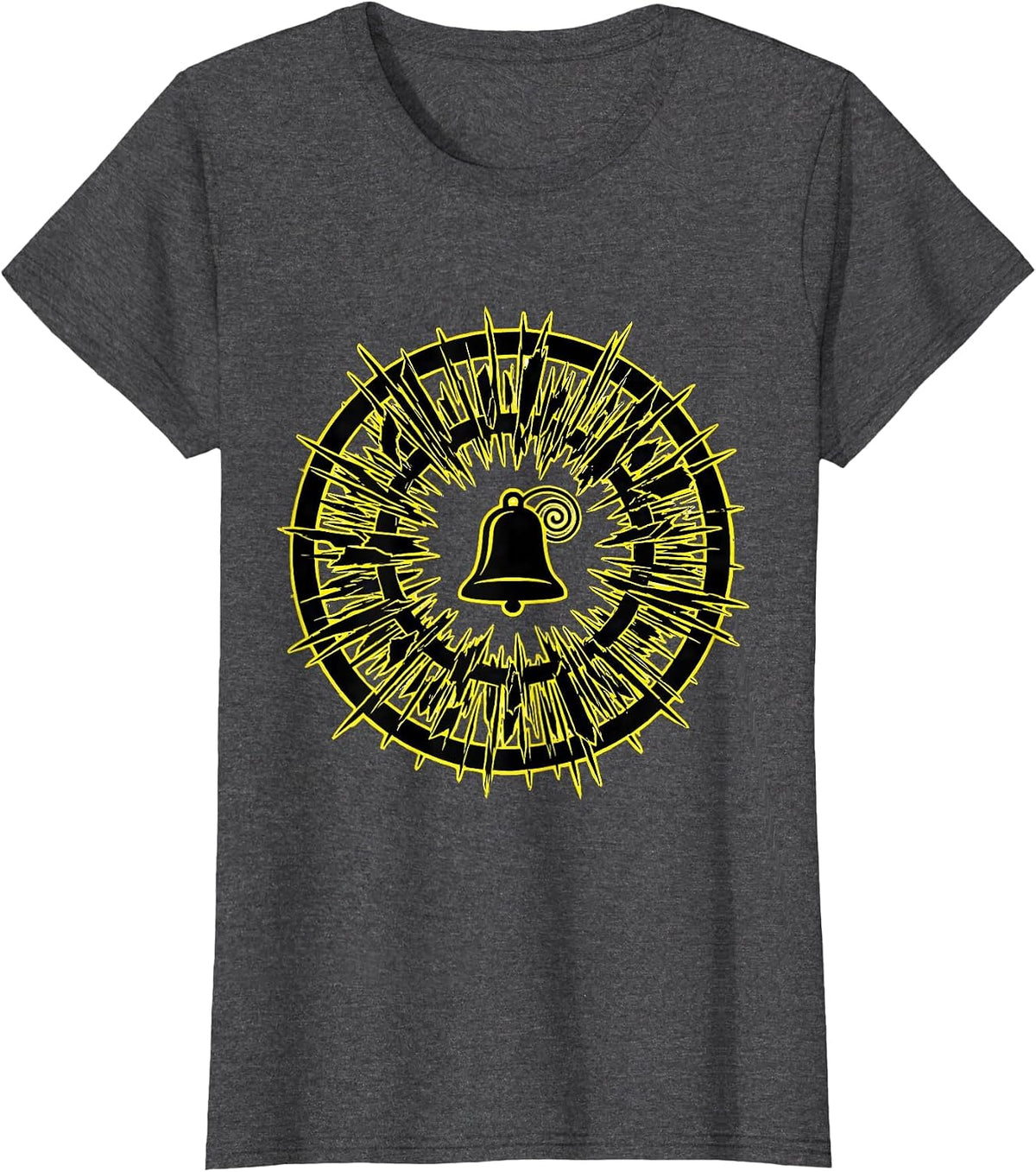 Women's Stencil Badge School Counselor Mental Health Humor T-Shirt - Dark Heather Grey