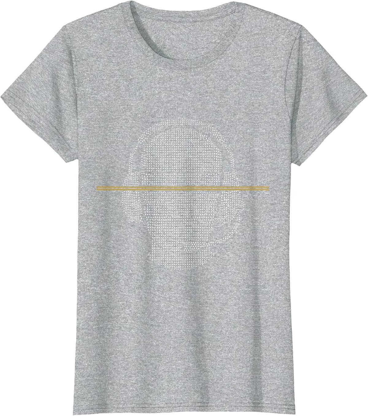 Dispatch Headset Stars Thin Gold Line 911 Dispatcher T-Shirt - Heather Grey