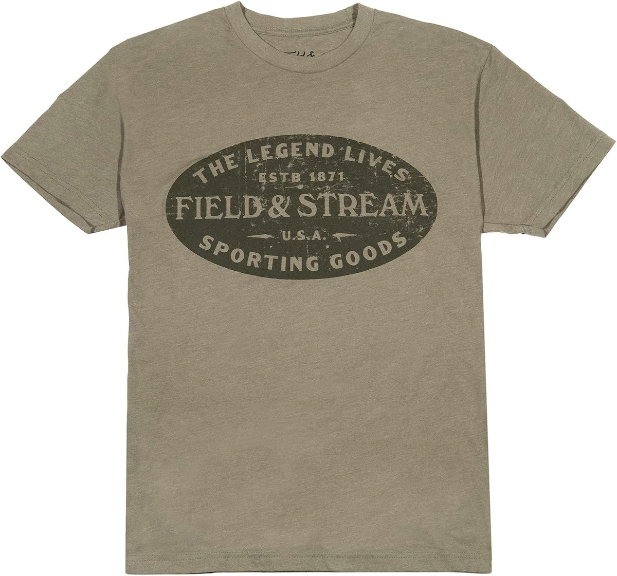 Field & Stream Unisex Short Sleeve Graphic Tee, Light Olive, Medium - As Pictured