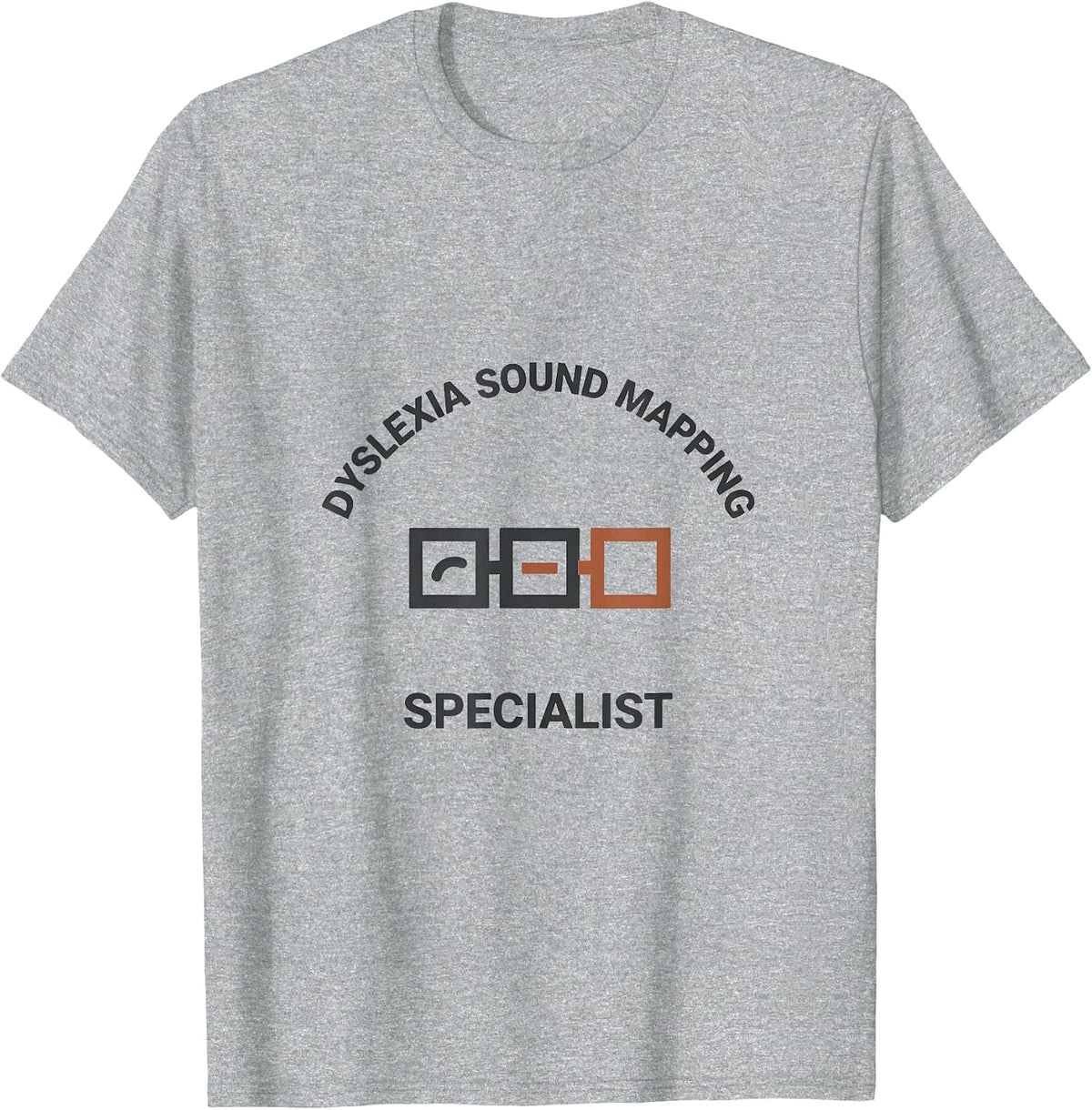 Men's Dyslexia Sound Mapping Specialist Minimalist Teacher T-Shirt - Heather Grey