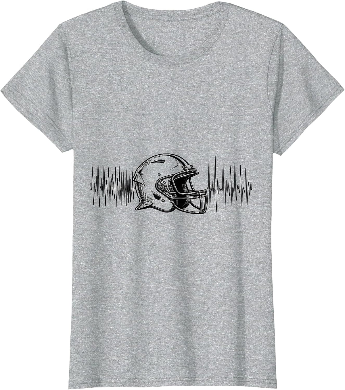 Women's Firefighter Spouse Tick Marks Line Art Tribute T-Shirt - Heather Grey