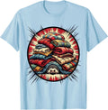 Men's Cozy Hedgehog Hiding Under Blanket Pile T-Shirt - Baby Blue