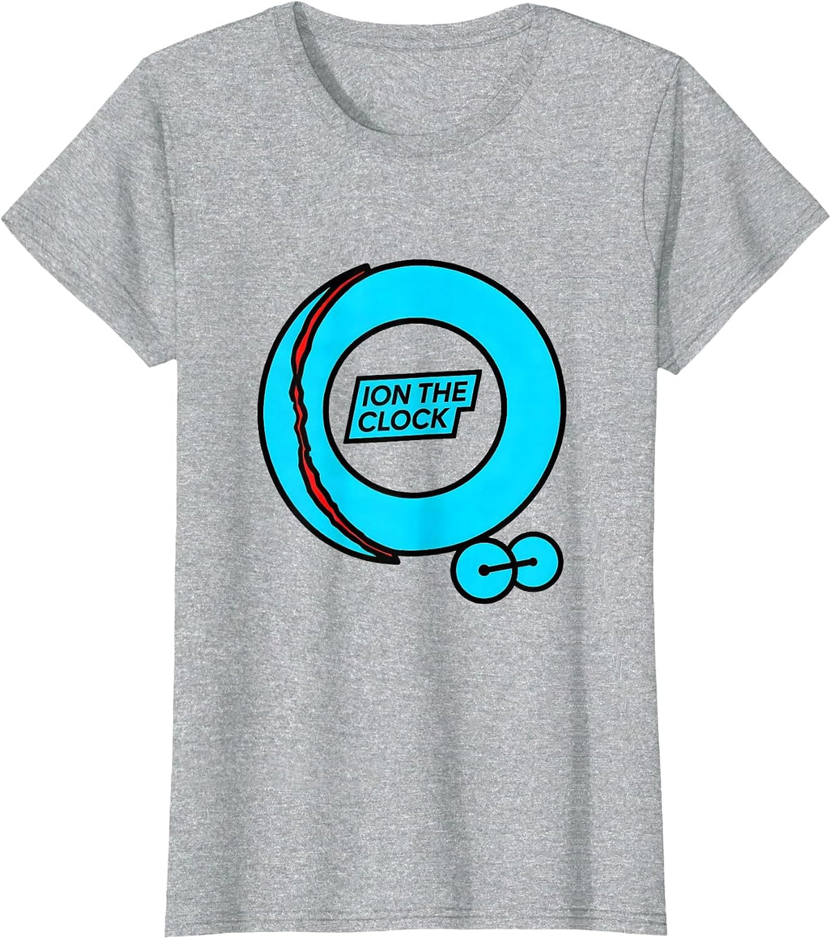 Ion The Clock New Wave Chemistry Humor Science Teacher Gift T-Shirt - Heather Grey