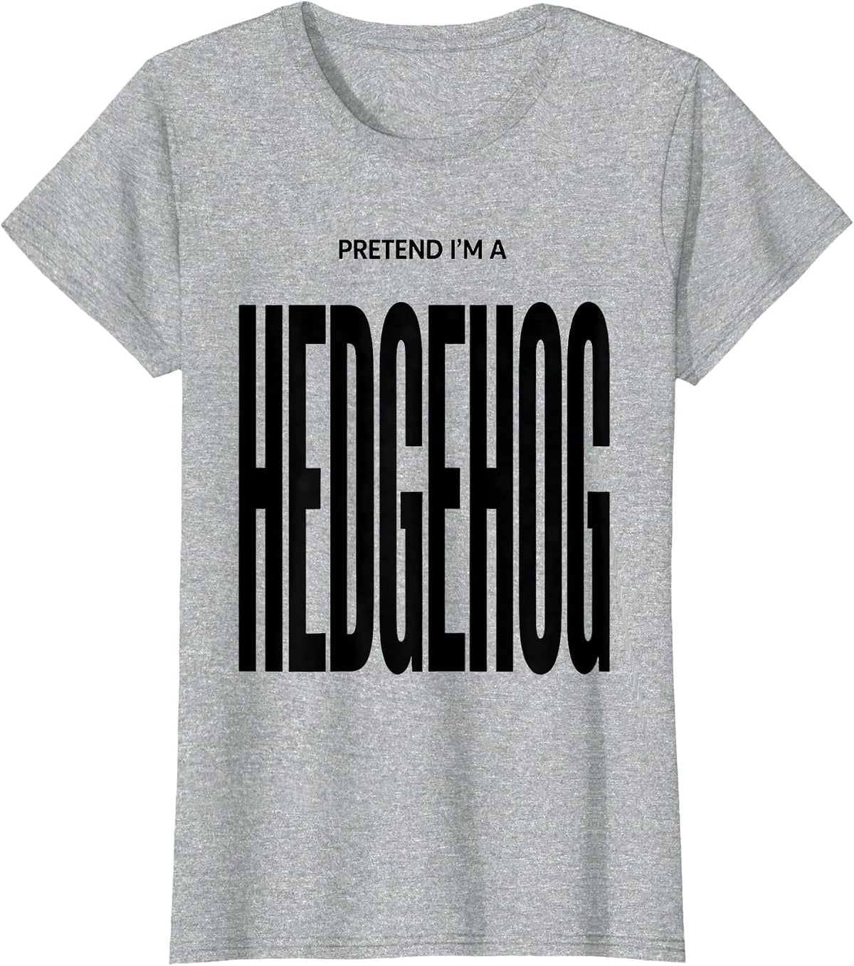 Pretend I'm A Hedgehog Funny Lazy Halloween Costume T-Shirt - Heather Grey