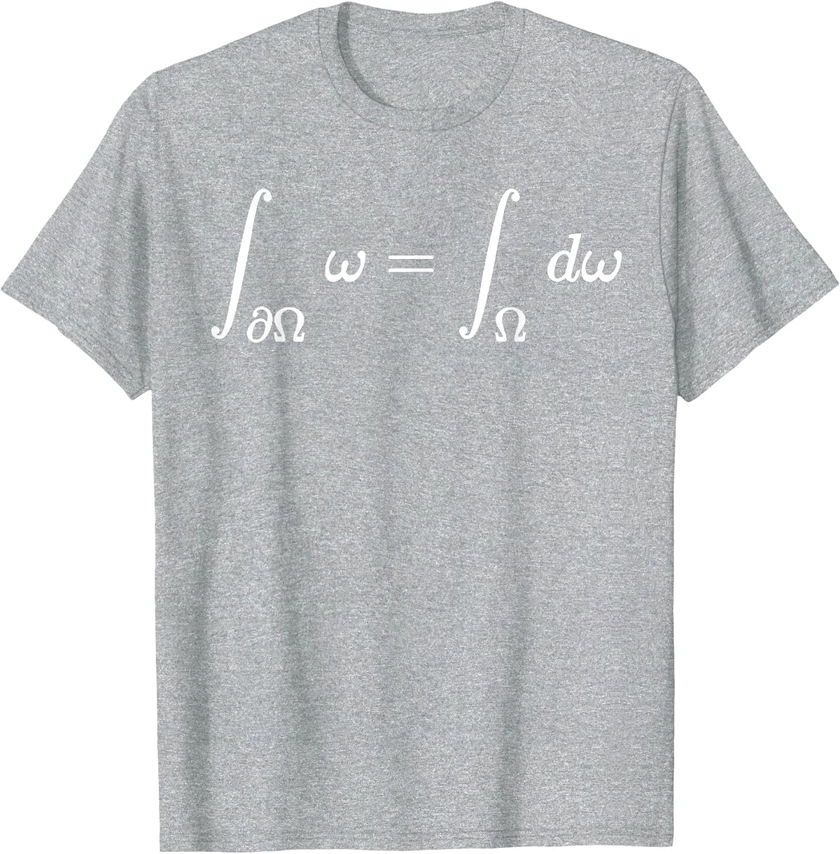 generalised Stokes Theorem, Differential Calculus and Math T-Shirt - Heather Grey