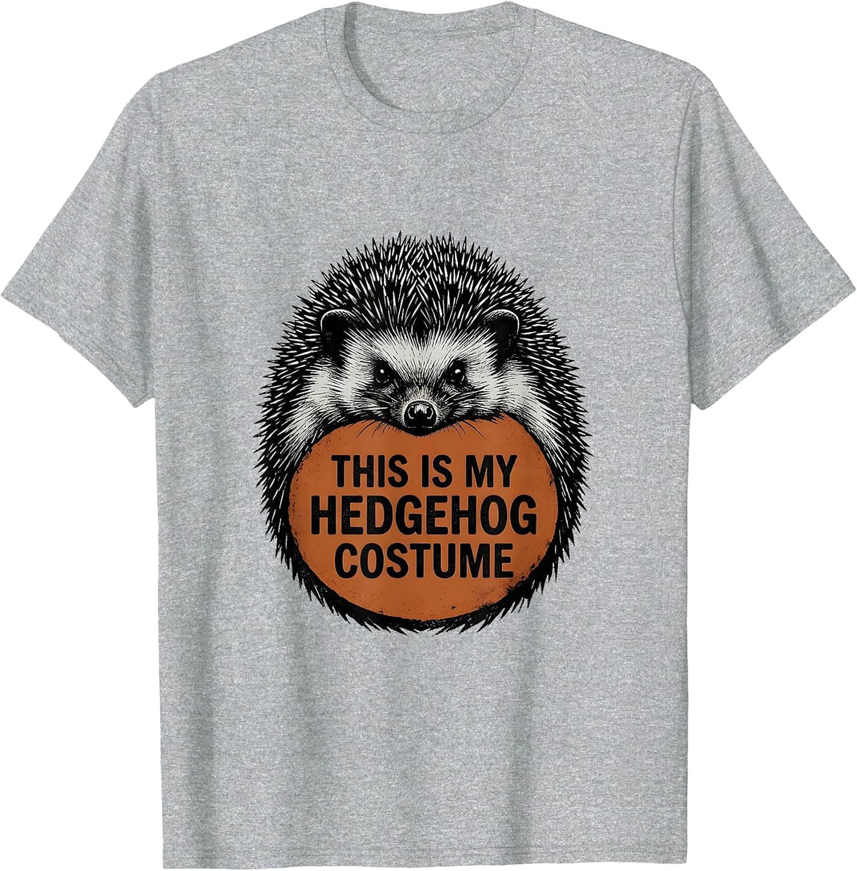 Men's This Is My Hedgehog Costume Funny Rubber Stamp DIY Halloween T-Shirt - Heather Grey
