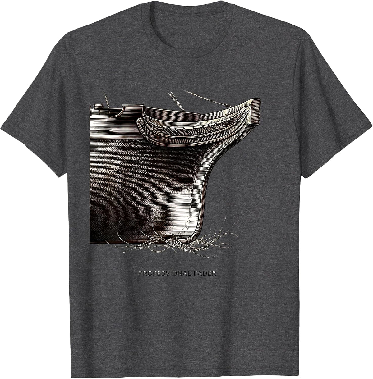 Men's Professional Fader Hairdresser Barber Humor Gift T-Shirt - Dark Heather Grey