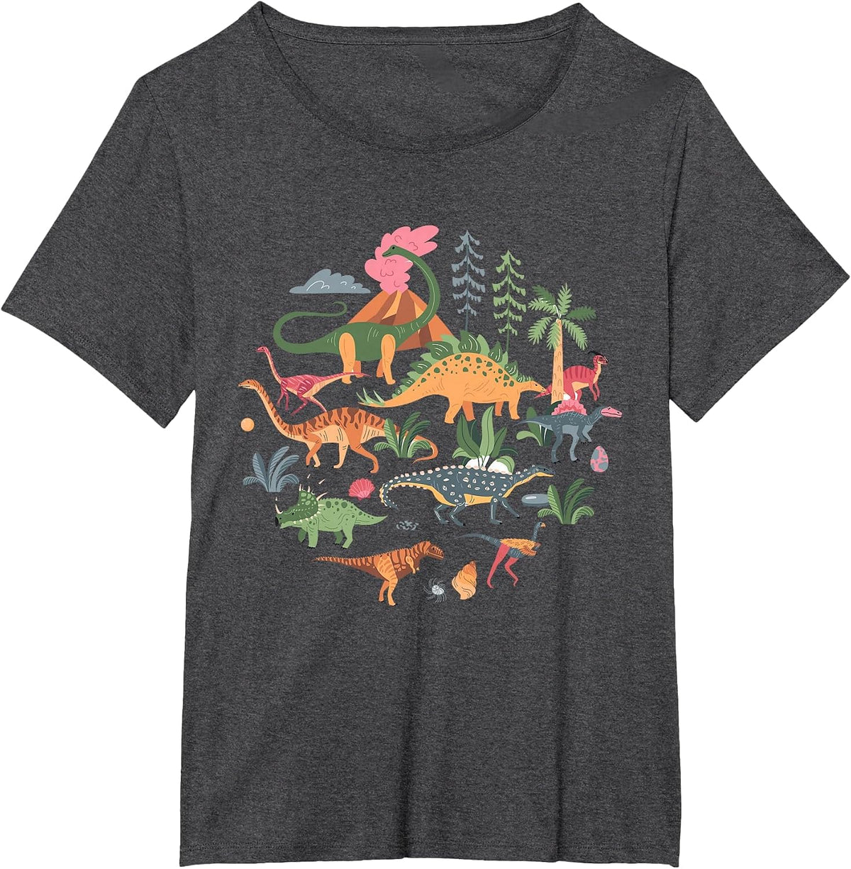 Cute Dinosaurs/Illustration - Dino Collection - Classic T-Shirt - Dark Heather Grey