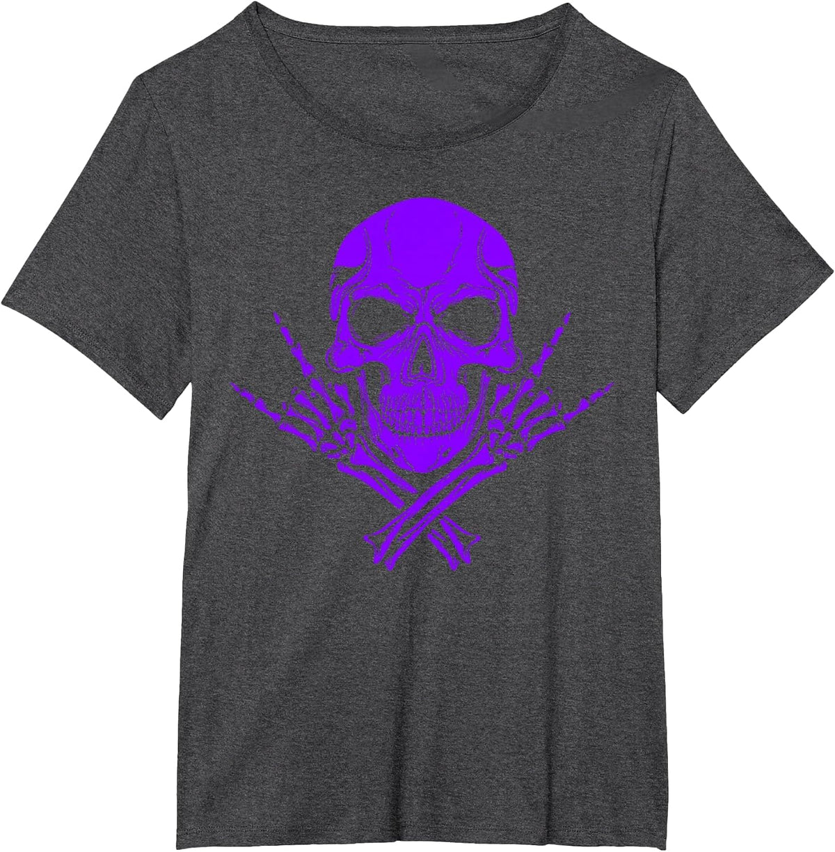 Amazing Purple Skeleton T-Shirt - Dark Heather Grey