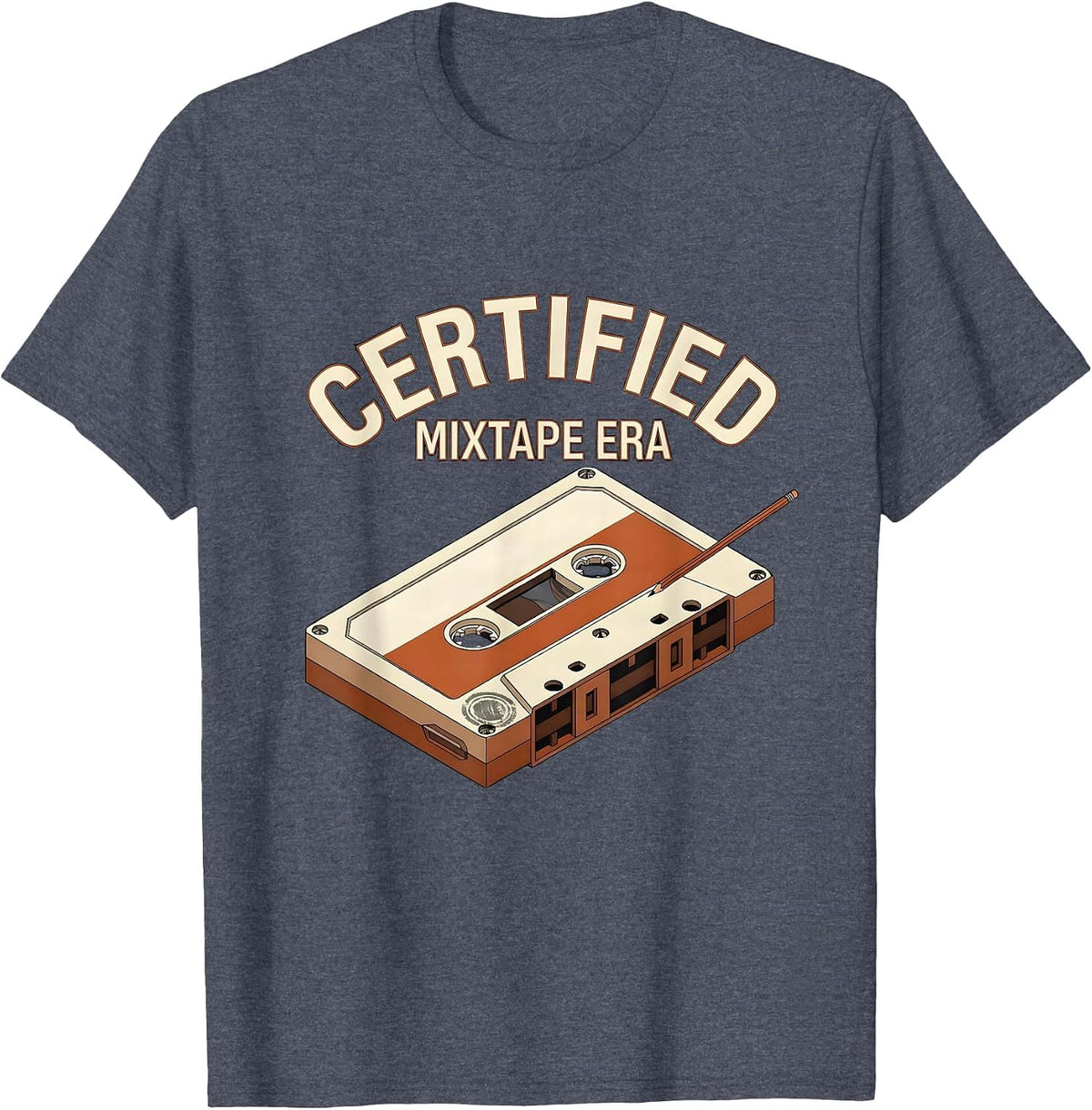 Certified Mixtape Era Retro Hip Hop Golden Era Lyric Quote T-Shirt - Heather Blue