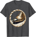 Men's Tuxedo Elegance Champagne Glass Dress Shoes Graphic T-Shirt - Dark Heather Grey