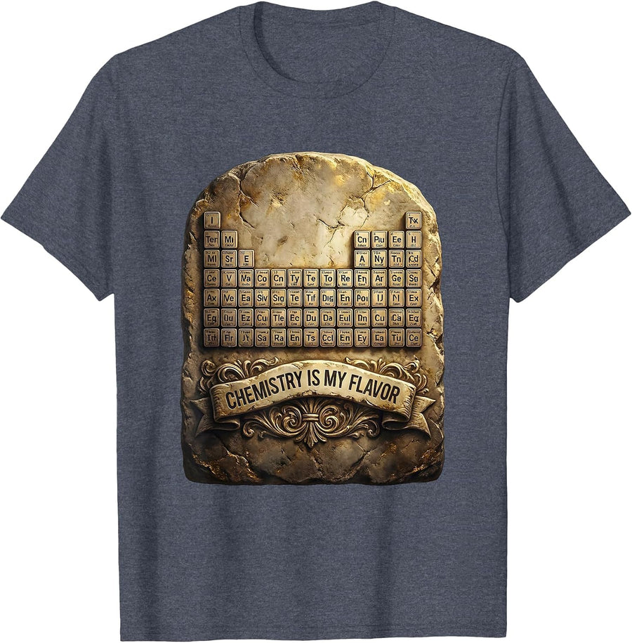 Can I Lick It Chemistry Is My Flavor Design T-Shirt - Heather Blue