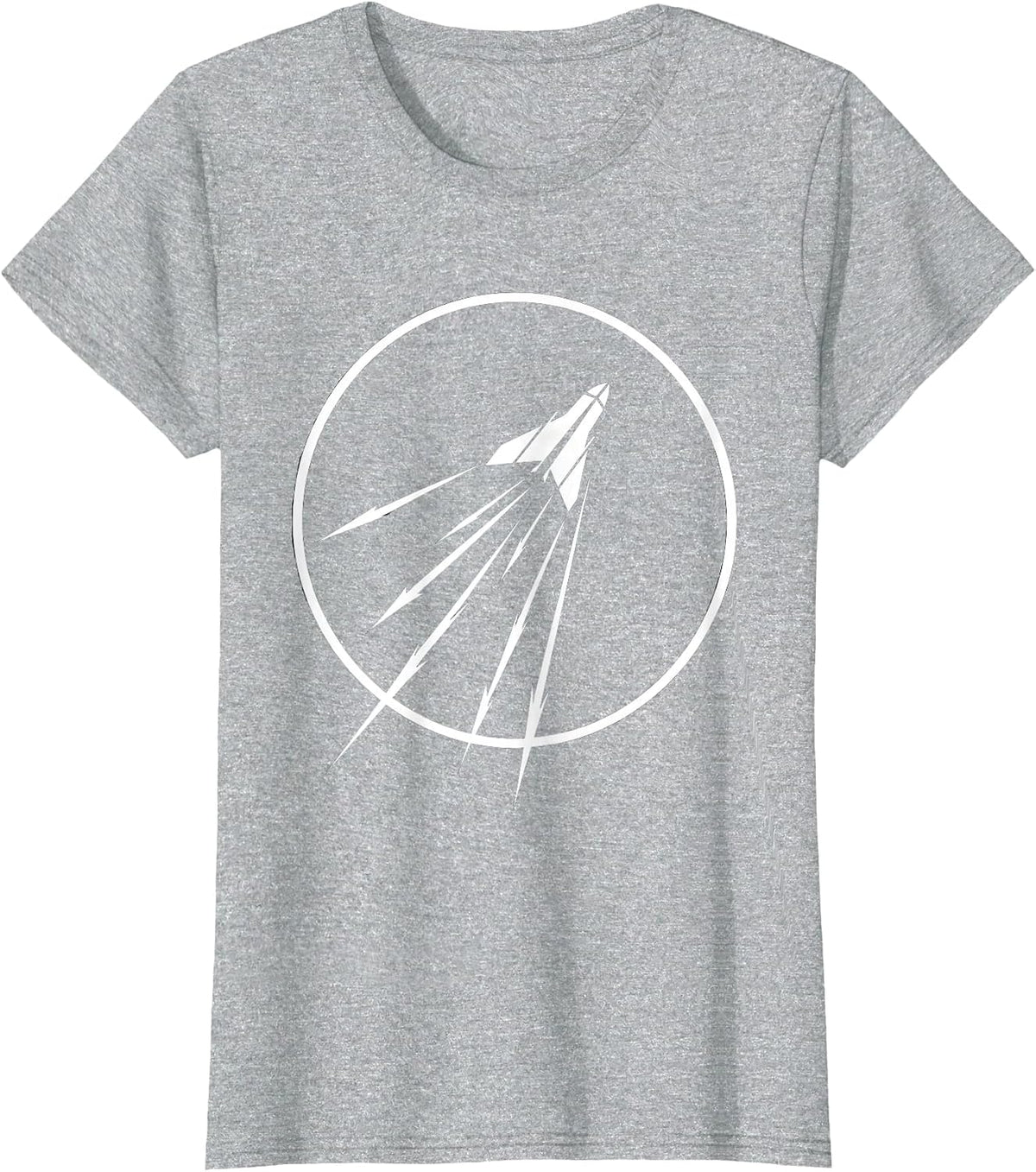 Space Shuttle Shooting Stars Cosmic Breakup Design T-Shirt - Heather Grey