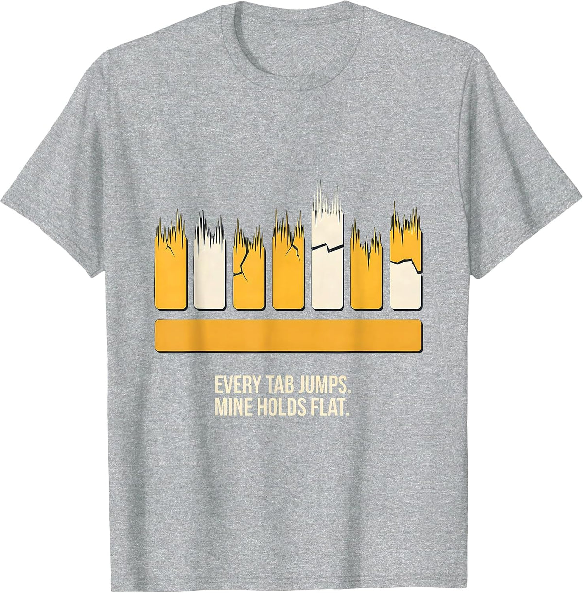 Men's Every Tab Jumps Mine Holds Flat 911 Dispatcher Thin Line T-Shirt - Heather Grey