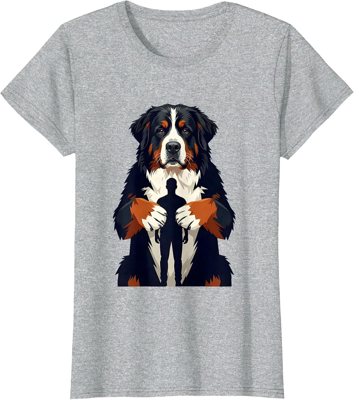 Bernese Mountain Dog Owner Humor Pride Sign Painter Showcard T-Shirt - Heather Grey