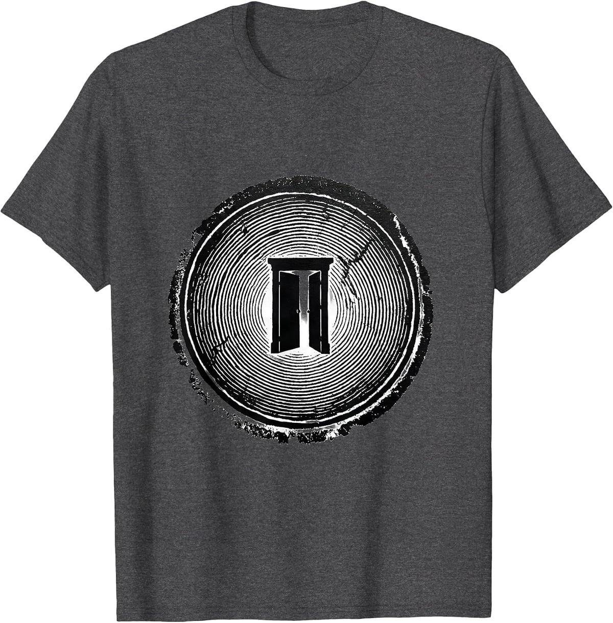 Stamped Badge School Counselor Mental Health Humor T-Shirt - Dark Heather Grey