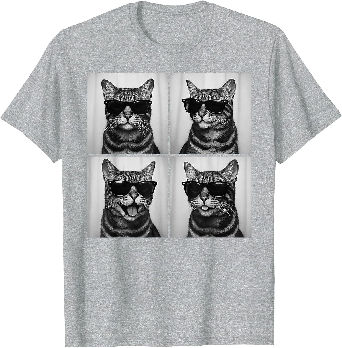 Funny Bengal Cat Lover Cute Photo Booth T-Shirt - Heather Grey