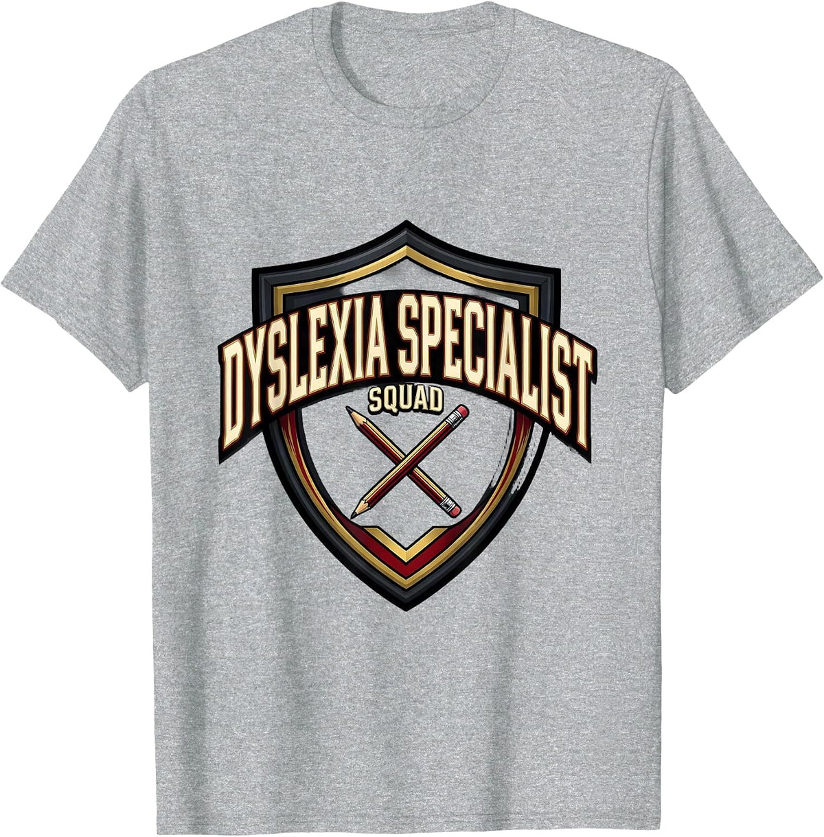 Men's Dyslexia Specialist Squad Sports Teacher Awareness Month T-Shirt - Heather Grey