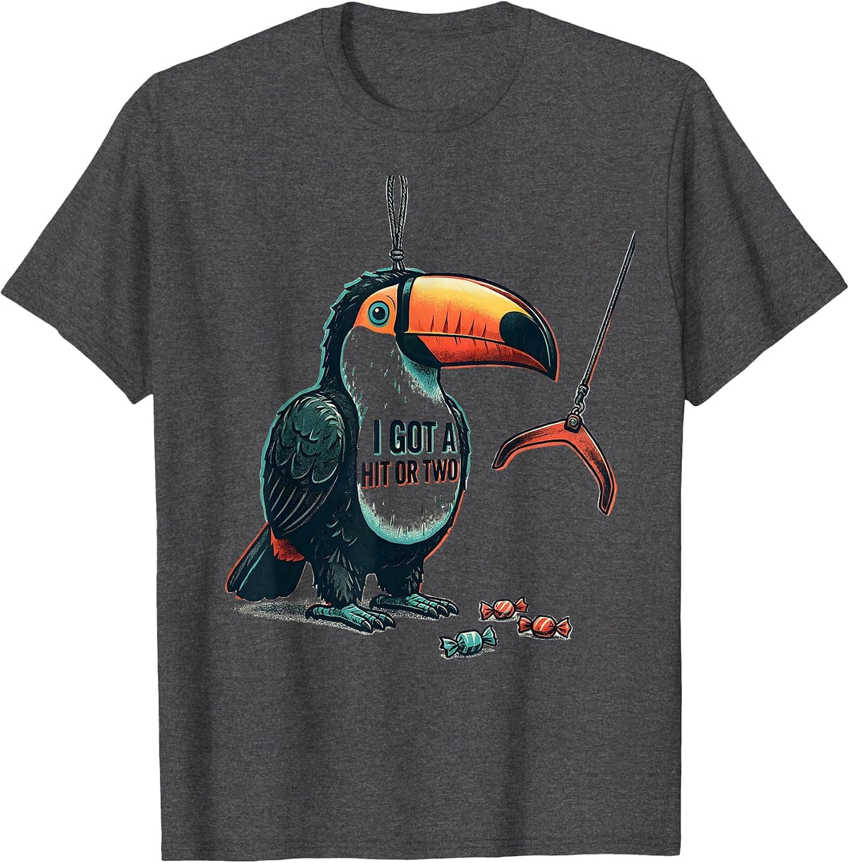 I Got A Hit Or Two Funny Cinco De Mayo Party Costume T-Shirt - Dark Heather Grey