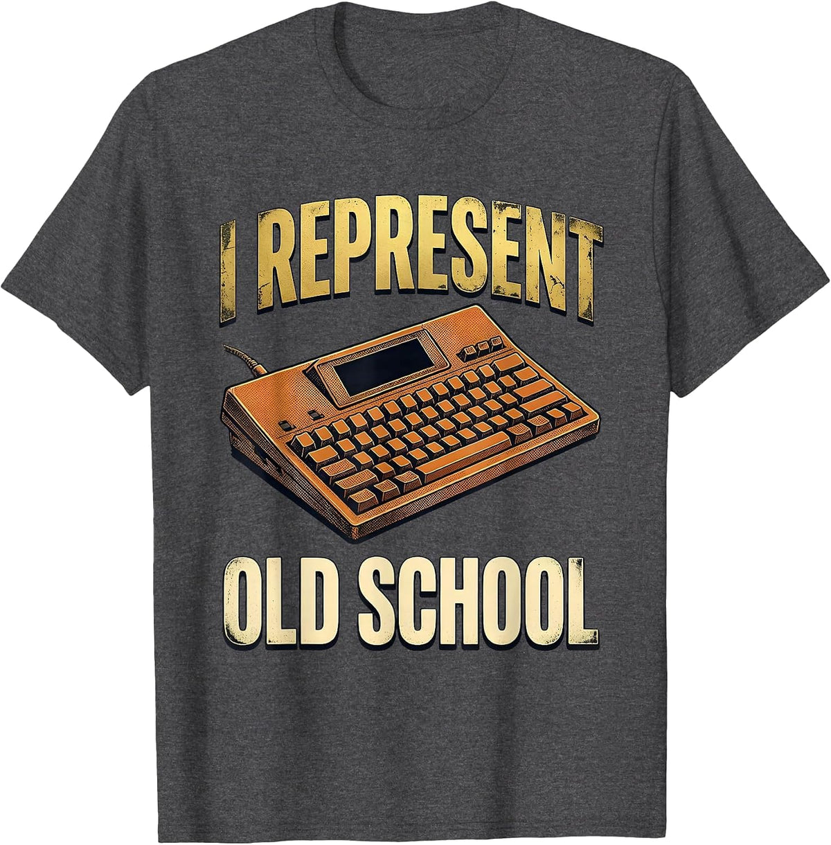 I Represent Old School Nostalgic Hip Hop 80s 90s Music T-Shirt - Dark Heather Grey