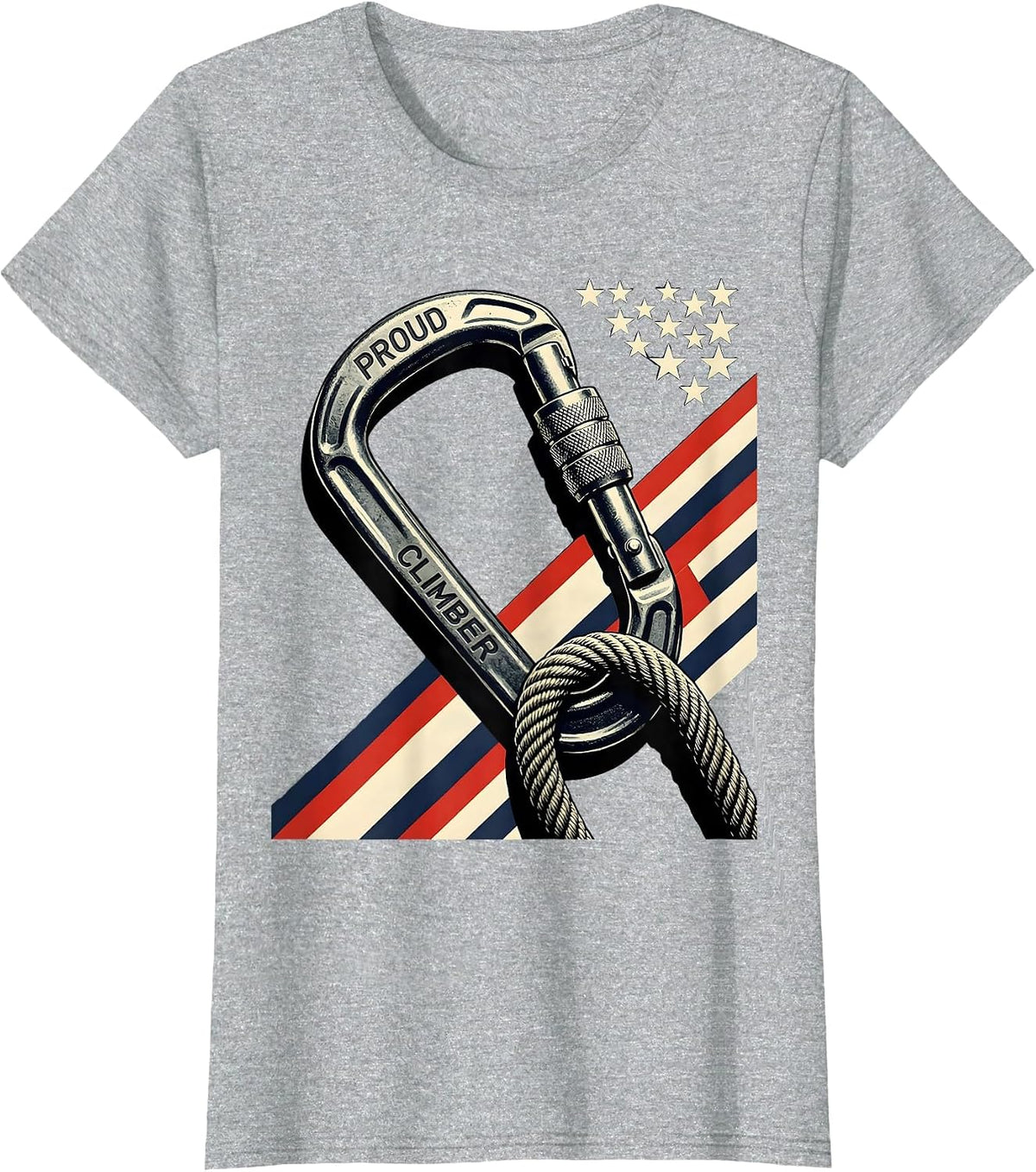 Women's Proud Climber Constructivist Patriotic Climber Gift T-Shirt - Heather Grey