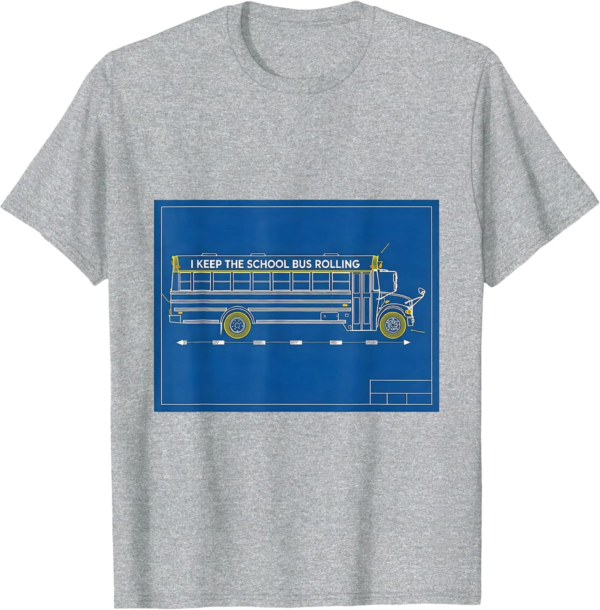 Men's I Keep The School Bus Rolling Funny School Bus Driver T-Shirt - Heather Grey