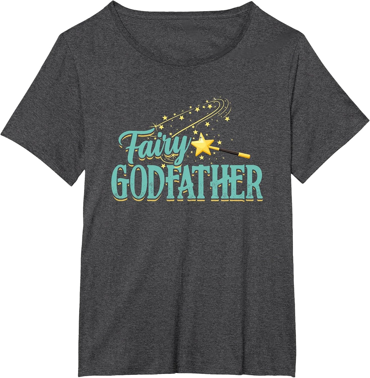 Fairy Godfather Magical Imaginary Being Fiction Fairy T-Shirt - Dark Heather Grey