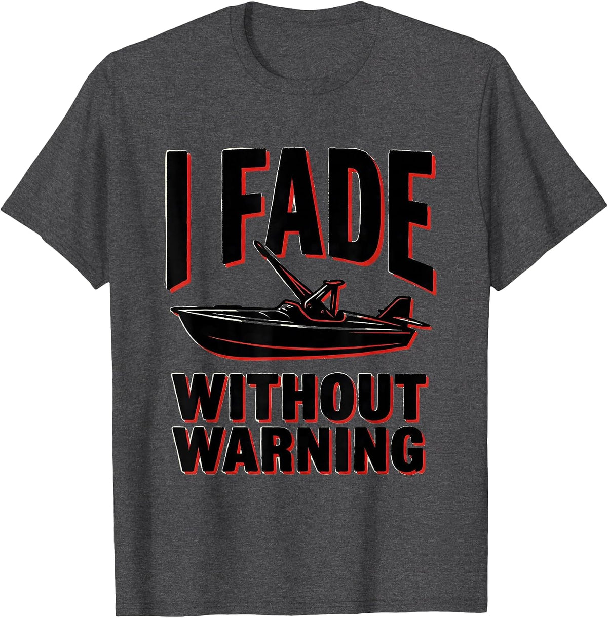 I Fade Without Warning Tattoo Humor Hairdresser Barber Gift T-Shirt - Dark Heather Grey