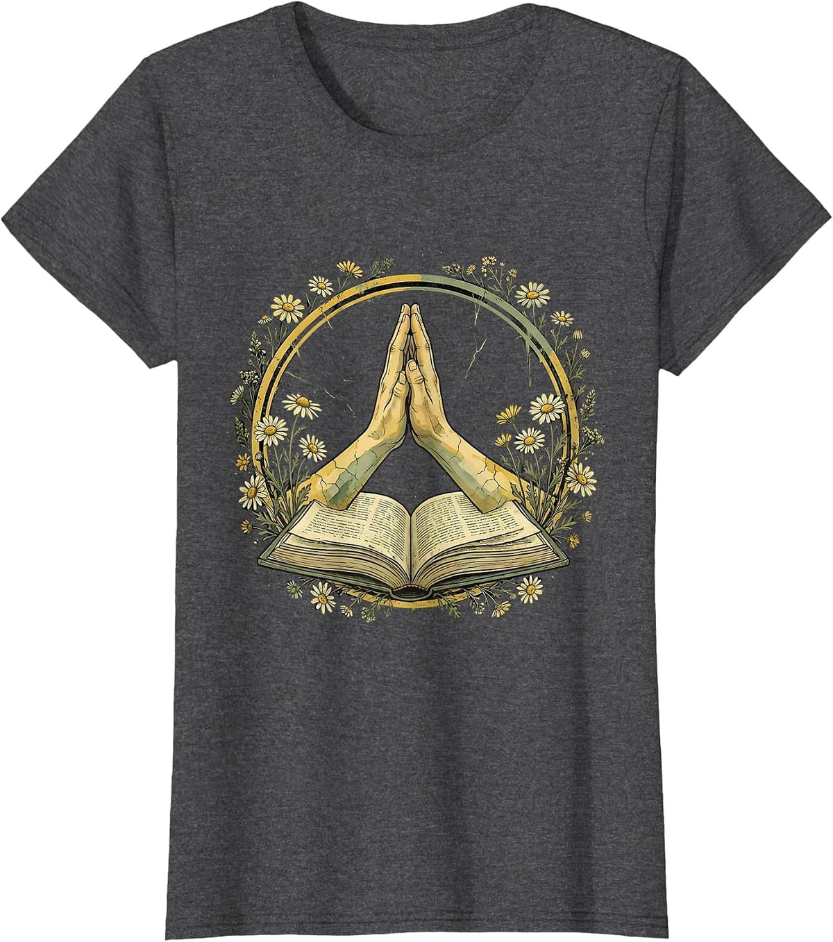 Women's Paraprofessional High Five Book Lover Graphic T-Shirt - Dark Heather Grey