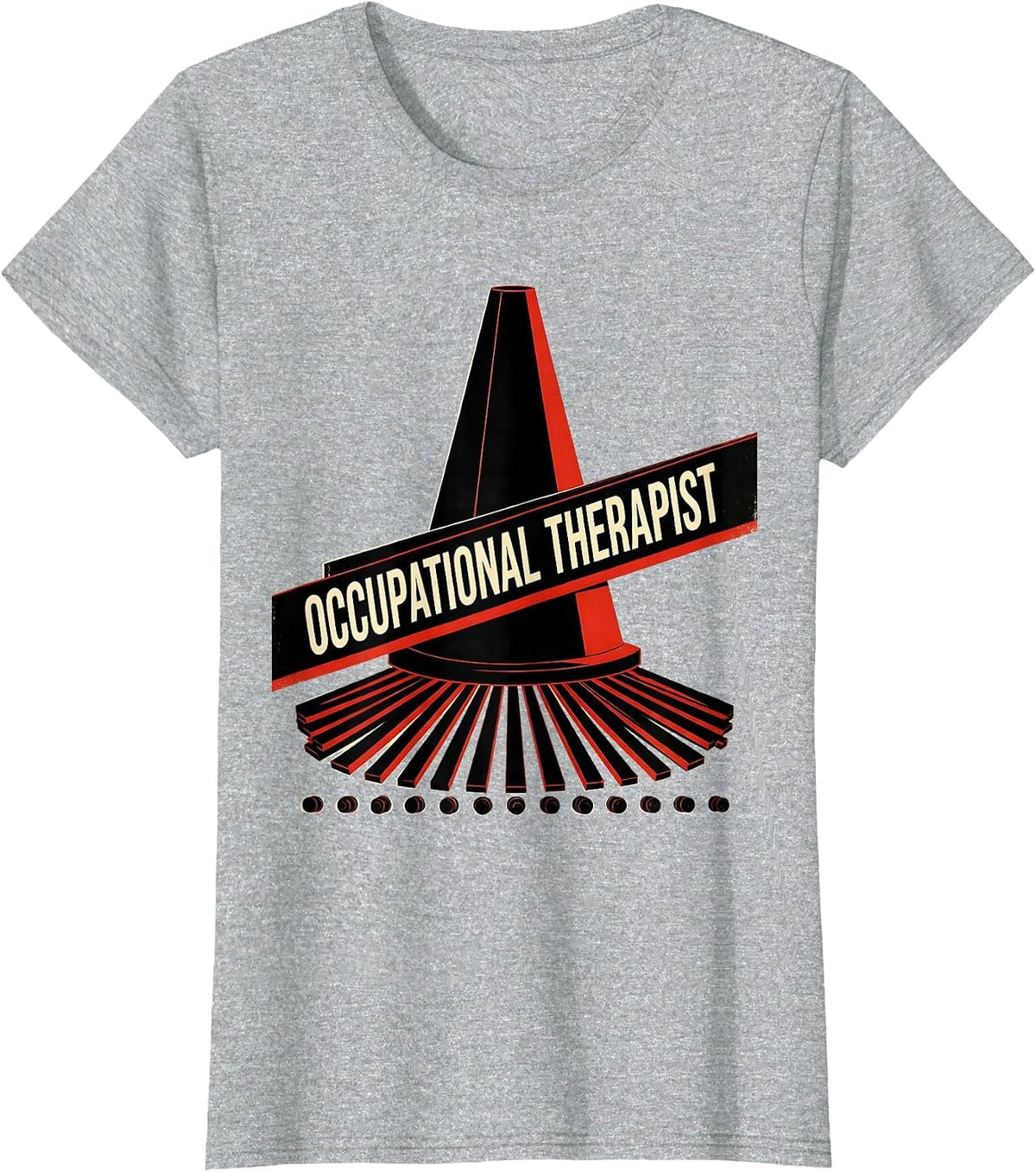 Women's Occupational Therapist Constructivist Poster OT Work Pride T-Shirt - Heather Grey