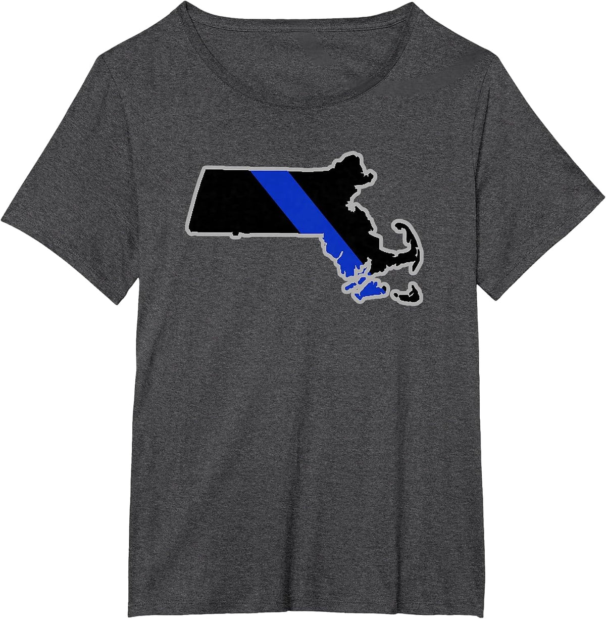 Massachusetts State Police Massachusetts Law Enforcement T-Shirt - Dark Heather Grey
