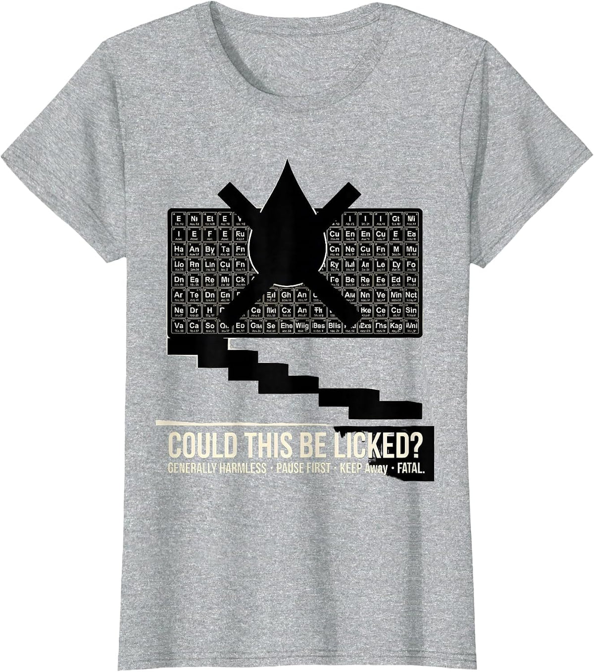 Could This Be Licked Periodic Table Science Teacher Humor T-Shirt - Heather Grey