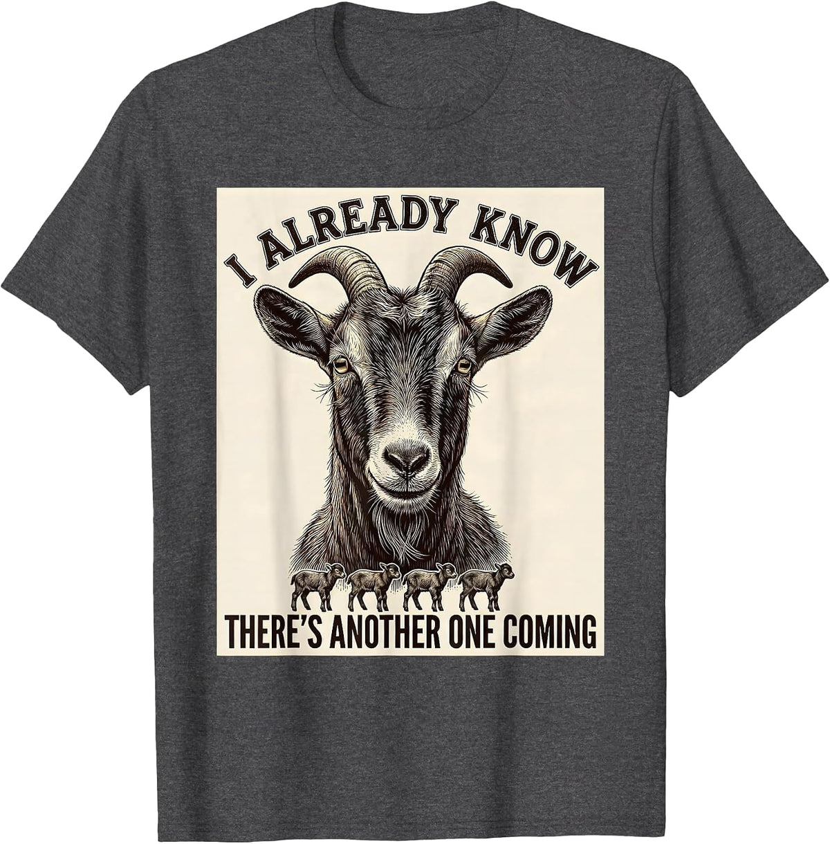 I Already Know There's Another One Coming Funny Goat Lover T-Shirt - Dark Heather Grey