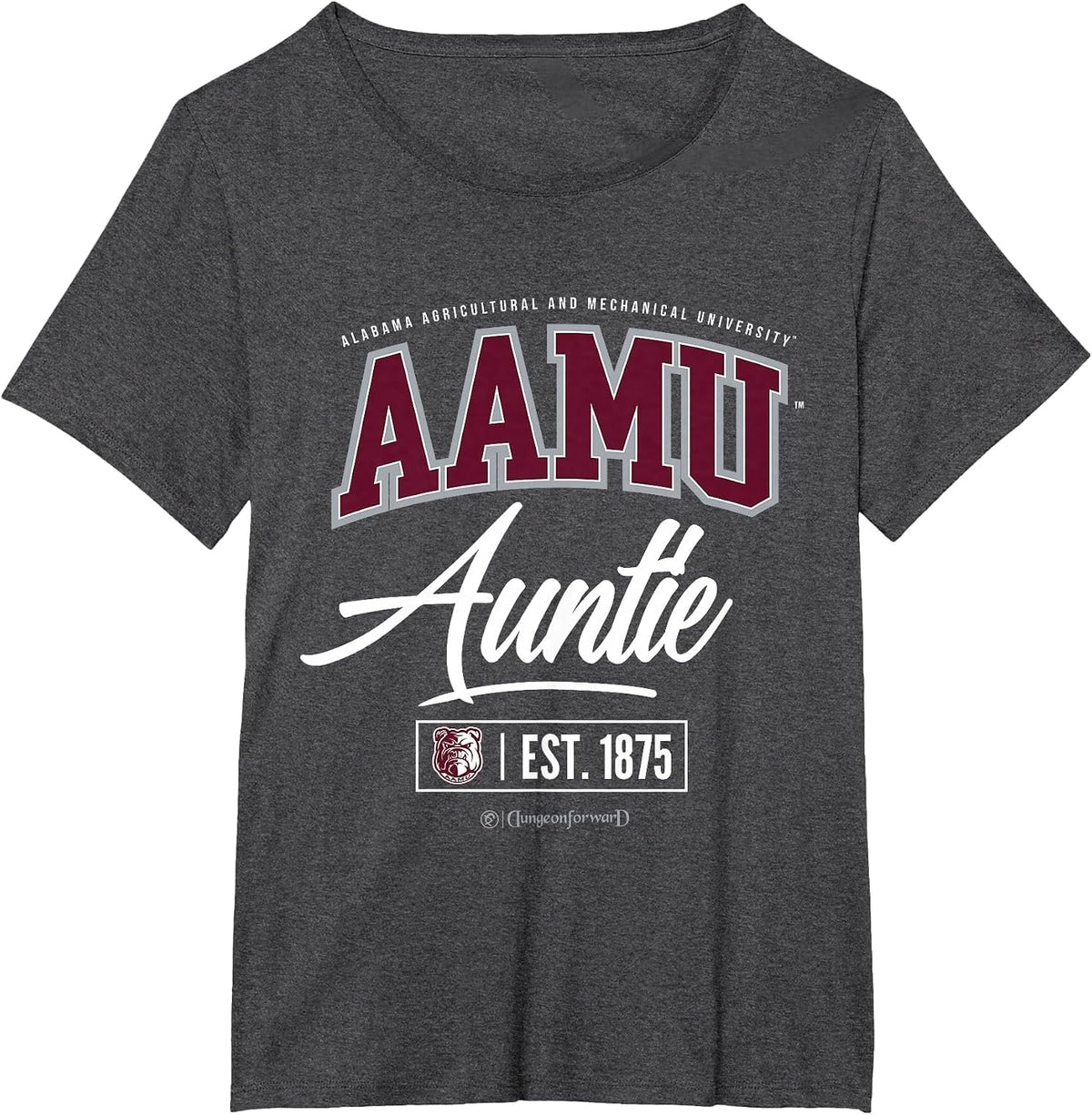 Alabama A&M University - AAMU HBCU Auntie T-Shirt - Dark Heather Grey