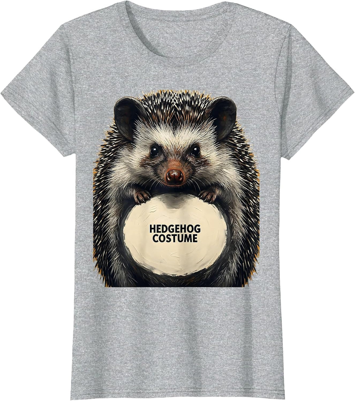 Women's Hedgehog Costume Funny Animal Halloween Party Costume T-Shirt - Heather Grey