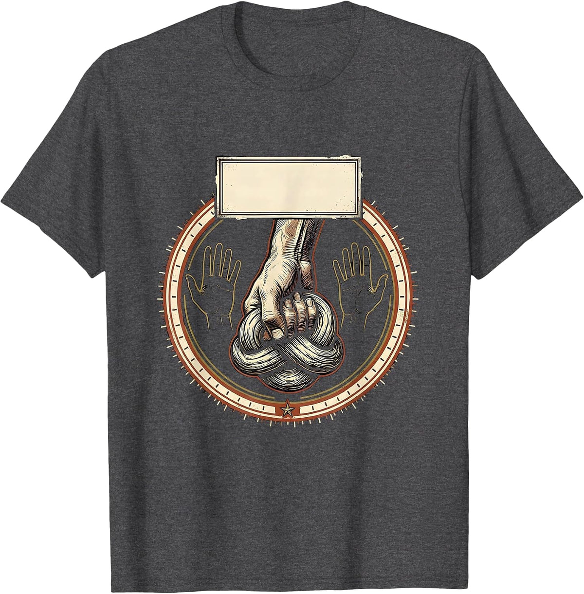 Men's Seal Knot Massage Therapist Occupational Humor Gift T-Shirt - Dark Heather Grey