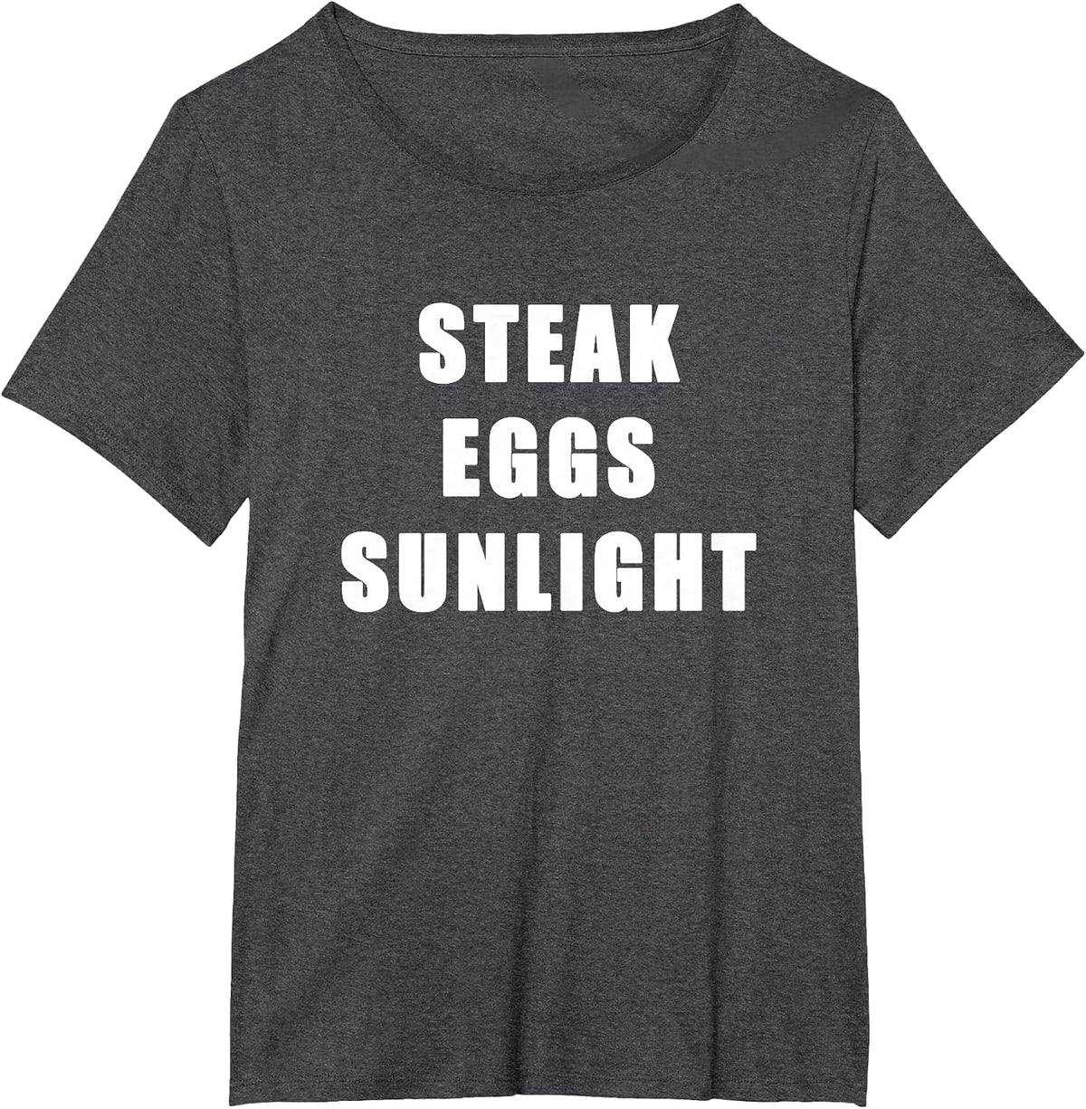 Steak Eggs Sunlight Healthy Lifestyle and Diet Ingredients T-Shirt - Dark Heather Grey