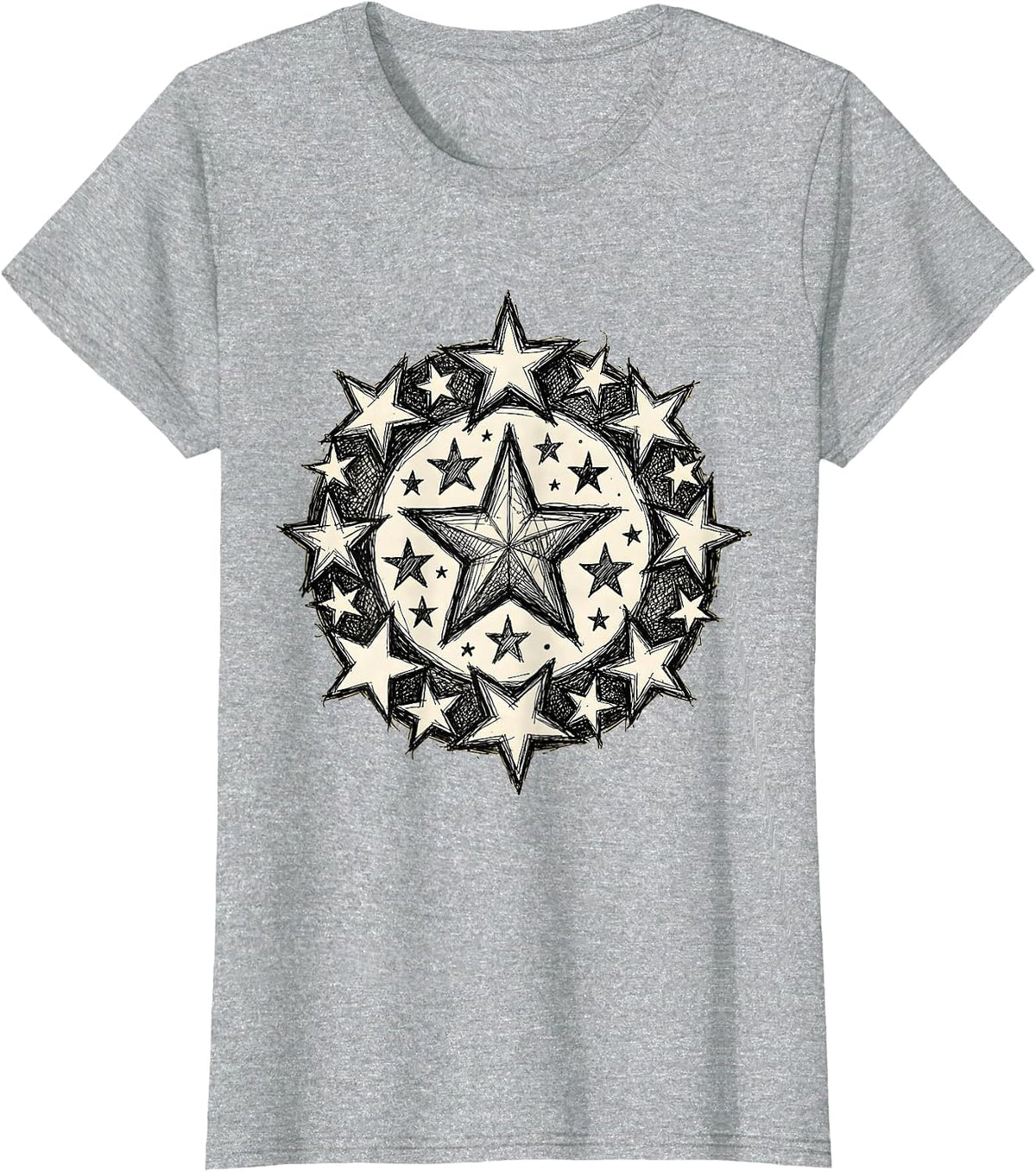 4th Grade Teacher Gold Star Bulletin Board T-Shirt - Heather Grey