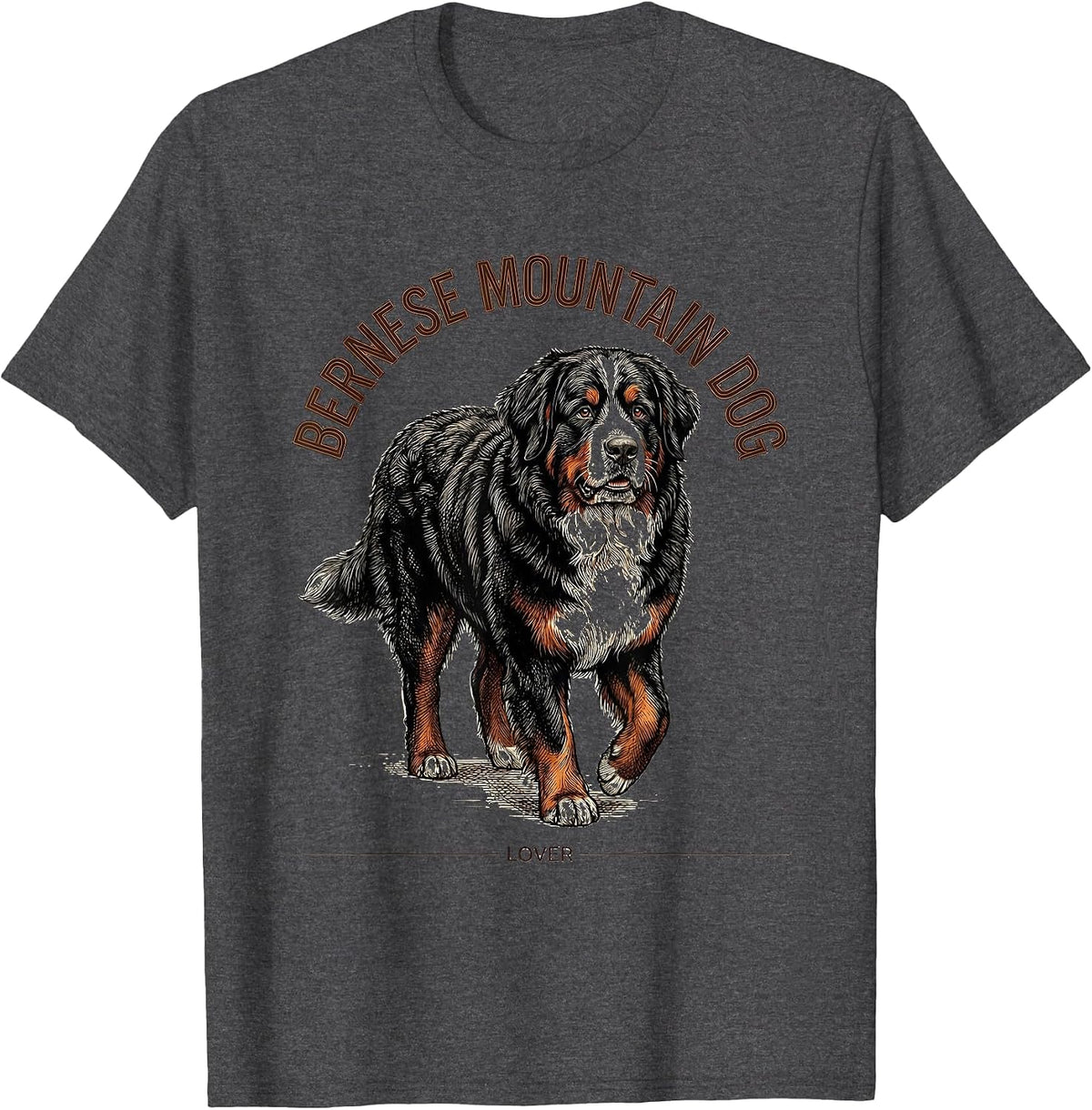 Men's Bernese Mountain Dog Lover Funny Dog Mom Dad Pet Humor T-Shirt - Dark Heather Grey