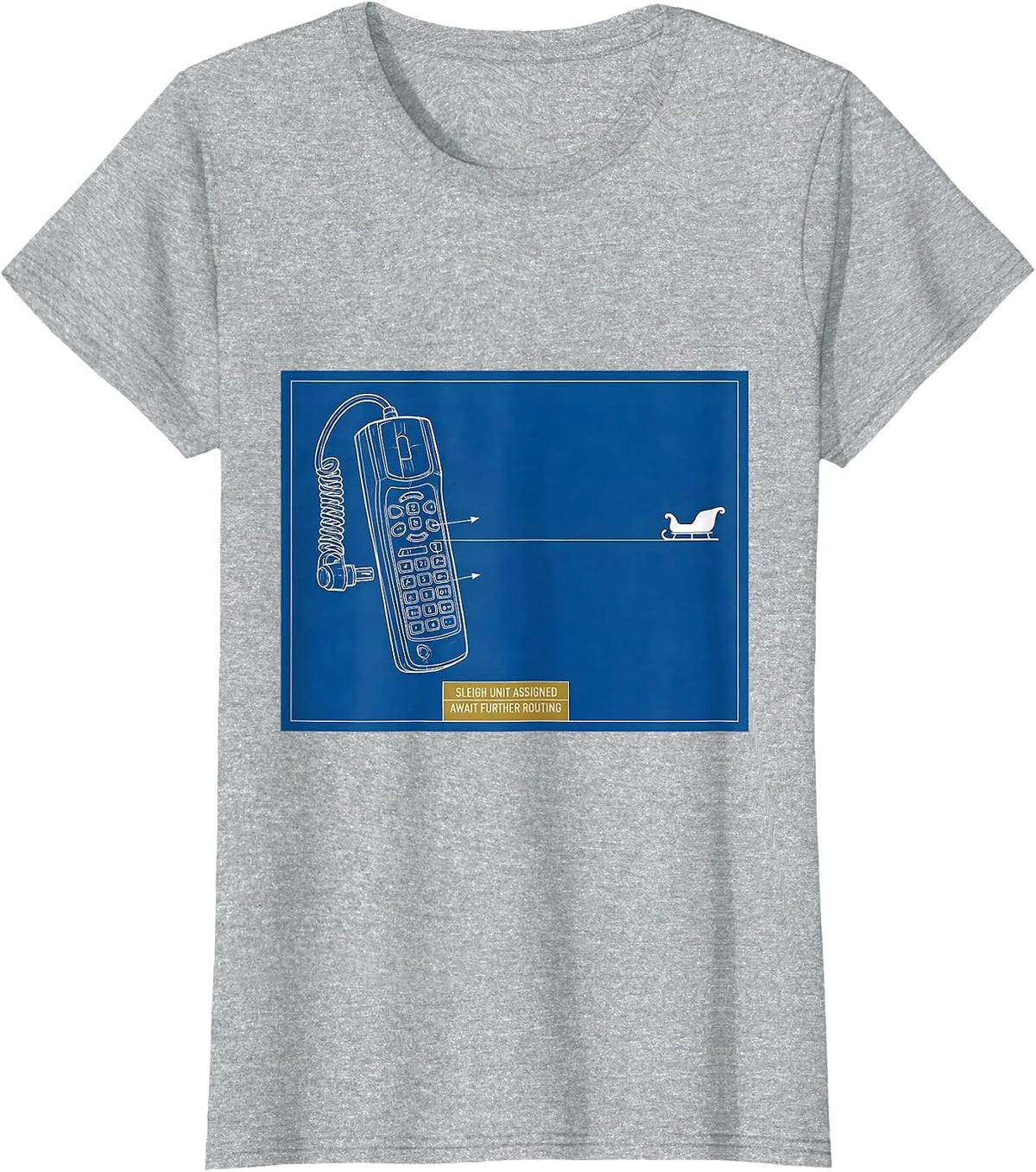 Sleigh Unit Assigned Await Further Routing 911 Dispatcher T-Shirt - Heather Grey