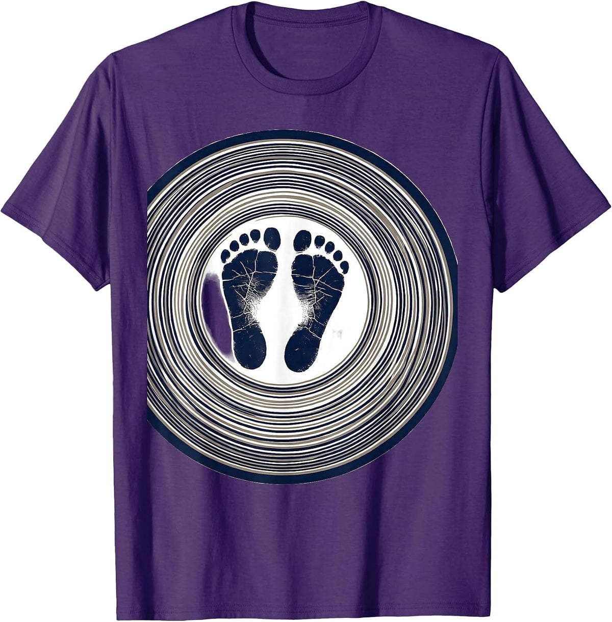 Still Footprints Flat Graphic School Counselor Appreciation T-Shirt - Purple