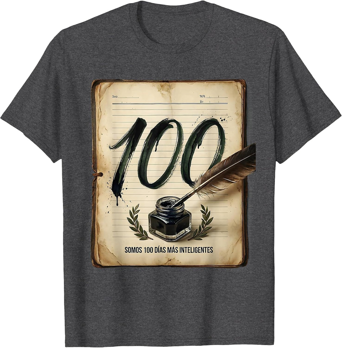 Somos 100 Días Más Inteligentes Vintage Spanish Teacher T-Shirt - Dark Heather Grey