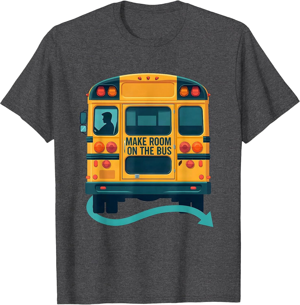 Men's Make Room On The Bus Funny School Bus Driver Gift T-Shirt - Dark Heather Grey