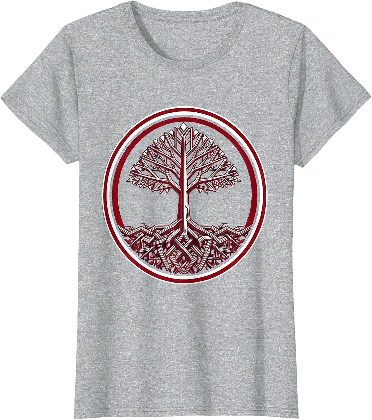 Dyslexia Awareness Tree Roots Tangled Letters Art T-Shirt - Heather Grey